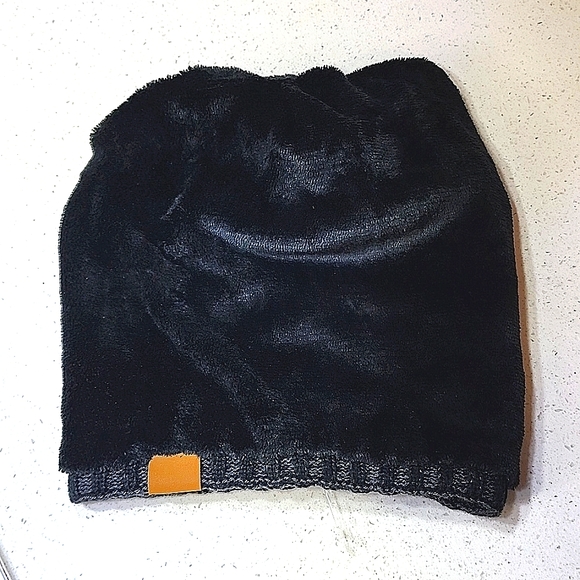 Textured knit Beanie New No Tag Unisex Slouch - Picture 4 of 7